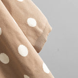 Set tricotat Darlia - tricou si fusta, cu buline