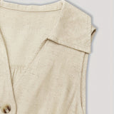 Rochie Gatte din in cu talie accentuata prin curea