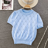 Tricou Sophia albastru cu accesorizat cu pietre