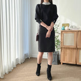 Bluza Ayana neagra accesorizata cu perle