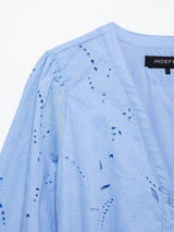 Rochie brodata Blissa, curea in talie
