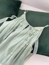 Rochie Chamomile cu flori brodate aplicate
