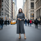 Set Yurra compus din cardigan si rochie din tricot moale