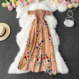 Rochie Trezera cu top elastic si crapatura in fata