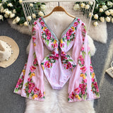 Costum de baie Rozza cu maneci lungi