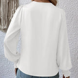 Bluza Roice alba cu decolteu petrecut