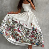 Rochie Audry cu bretele late si curea accesorizata
