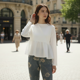 Bluza Perra cu perle si croi evazat