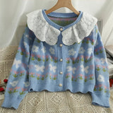 Jerseu Luzira din tricot cu guler lat brodat