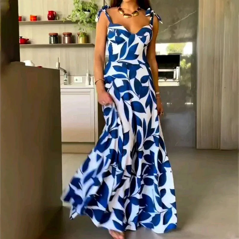 Rochie Idaila cu imprimeu floral si decolteu tip inima