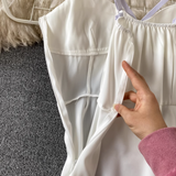 Rochie Henna alba cu bretele reglabile si fermoar lateral