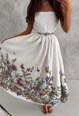 Rochie Audry cu bretele late si curea accesorizata