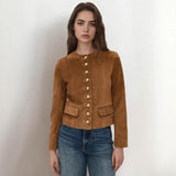 Jacheta Tyna din piele intoarsa