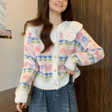 Jerseu Luzira din tricot cu guler lat brodat