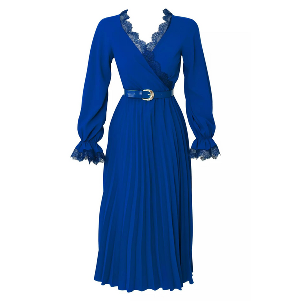 Rochie Lissy albastra  - curea inclusa