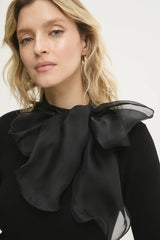 Bluza din tricot Renne cu funda din organza