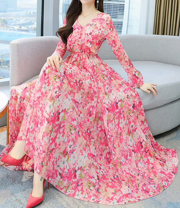 Rochie midi Asante cu volanase
