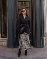Fusta midi Hyara cu animal print