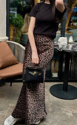 Fusta midi Hyara cu animal print