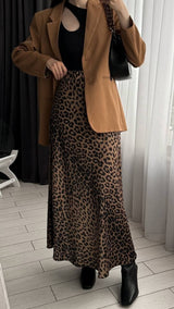 Fusta midi Hyara cu animal print