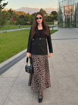 Fusta midi Hyara cu animal print