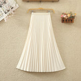 Fusta Awella plisata cu banda elastica in talie