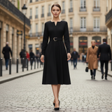 Rochie Palmira cu talie accentuata prin curea