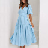 Rochie Aria cu decolteu in V si maneci scurte