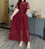 Rochie Arianne visinie din tulle cu volanase
