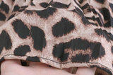 Fusta Vandana maro inchis cu animal print