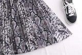 Fusta Tayla neagra cu animal print
