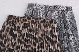 Fusta Vandana maro inchis cu animal print