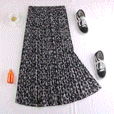 Fusta Vandana neagra cu animal print