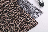 Fusta Vandana maro inchis cu animal print