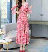 Rochie midi Asante cu volanase