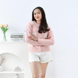 Cardigan Rivenna tricotat cu fundite din organza