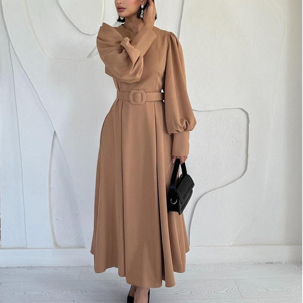 Rochie Iridessa cu maneci bufante - curea inclusa