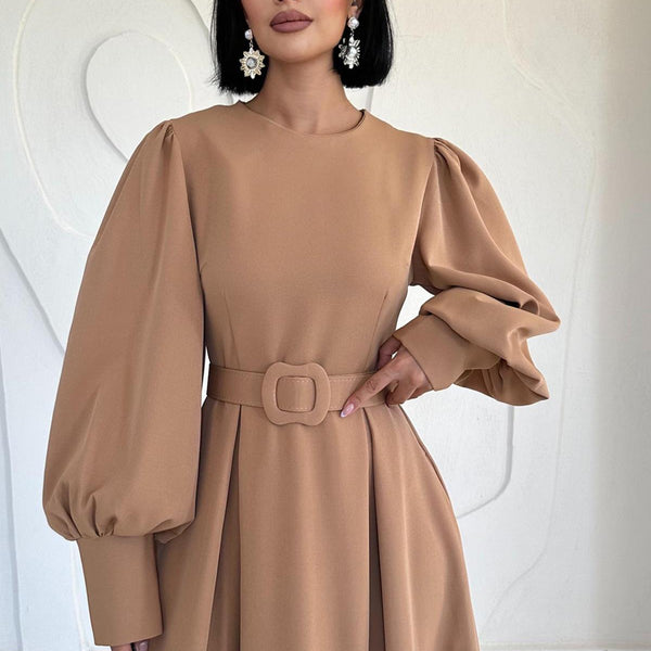 Rochie Iridessa cu maneci bufante - curea inclusa