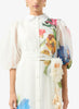 Rochie maxi Peonia din organza cu imprimeu floral