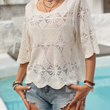 Bluza Reth cu broderie florala