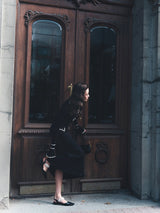 Rochie Gyra din tricot cu decolteu in V si buzunare decorative