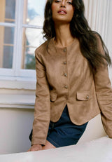 Jacheta Harper din catifea fina