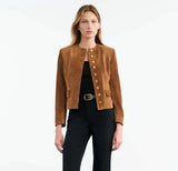 Jacheta Tyna din piele intoarsa