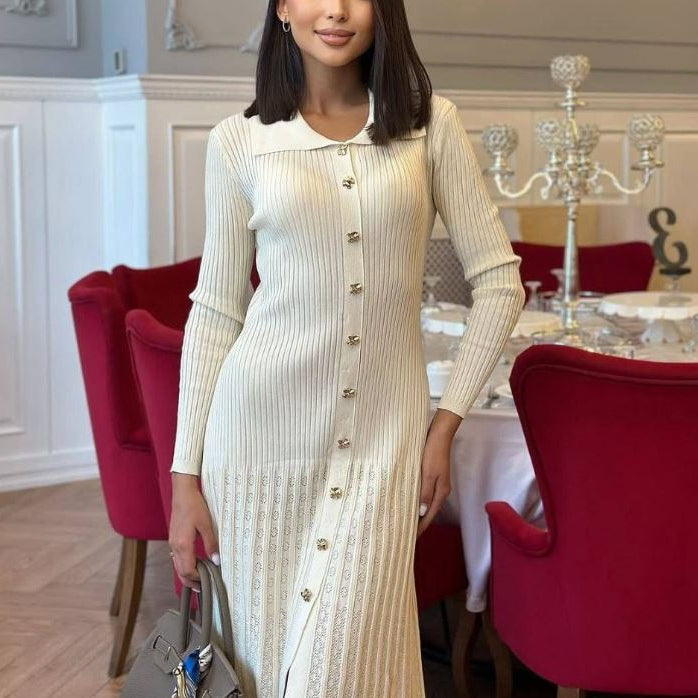 Rochie Ianthe cu nasturi aurii