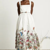 Rochie Audry cu bretele late si curea accesorizata