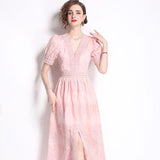 Rochie Anda cu broderie din dantela