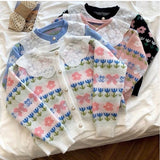 Jerseu Luzira din tricot cu guler lat brodat