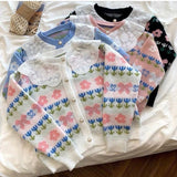 Jerseu Luzira din tricot cu guler lat brodat