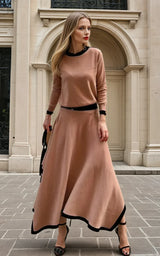 Set Auriell compus din fusta asimetrica si bluza