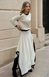 Set Auriell compus din fusta asimetrica si bluza